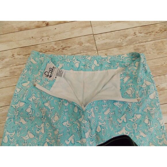 Lilly Pulitzer Vintage Ol Salty Seagull Print Preppy Skirt Sz 6 Blue White - Picture 4 of 7